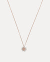 9CT ROSE GOLD, ROSE QUARTZ & PEARL OPHELIA PENDANT