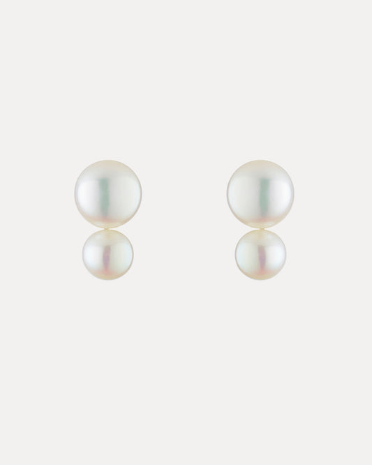 9CT 2 PEARL STUD EARRINGS
