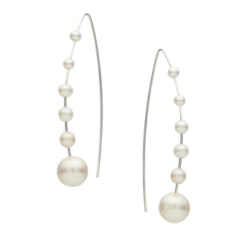 STERLING SILVER MADELINE PEARL EARRINGS