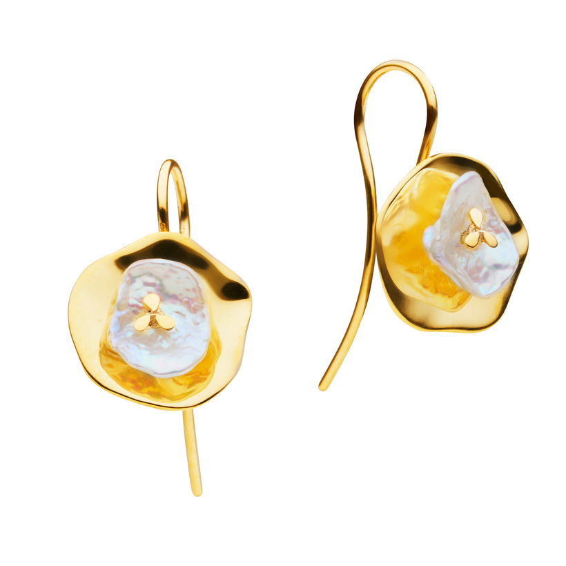 9CT KESHI PEARL DEL CORSO EARRINGS