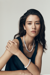 9CT KUNZITE, ANGELITE & PEARL ARENA NECKLACE