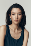 9CT BLUE CHALCEDONY TEARDROP BARRYMORE EARRINGS