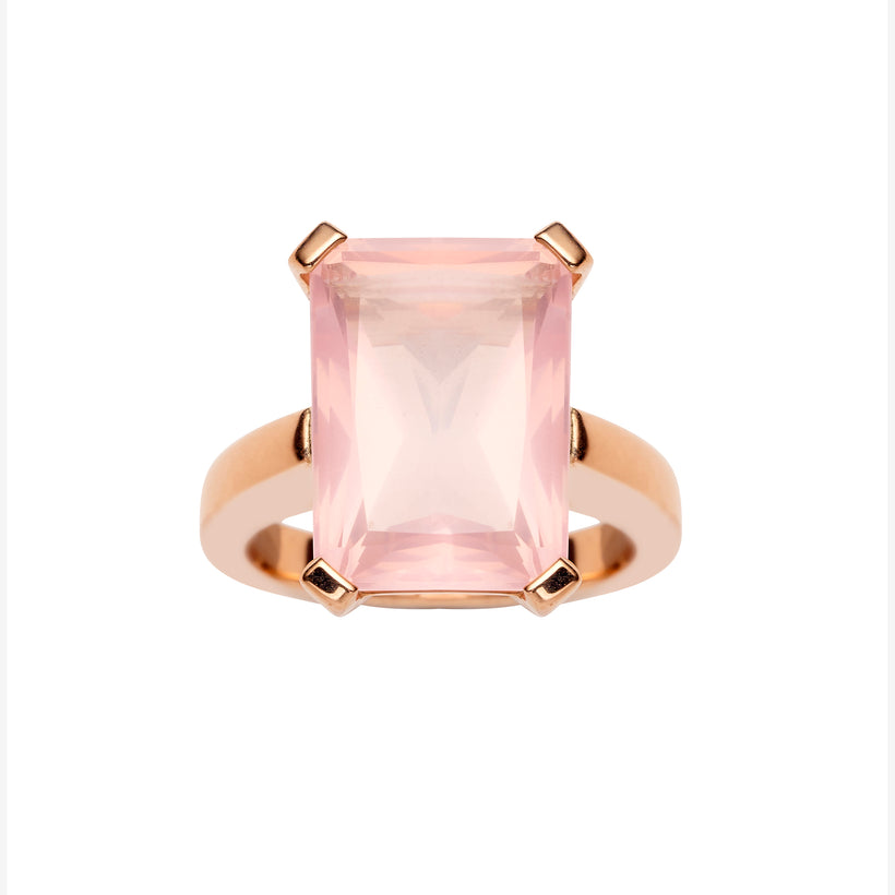 9ct gold rose quartz ring on sale