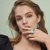 9CT AMAZONITE & TSAVORITE ROTONDE RING