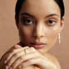 18CT YELLOW GOLD DIAMOND SIGOURNEY EARRINGS