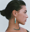 9CT CHRYSOPRASE & PEARL PORTMAN TASSEL EARRINGS