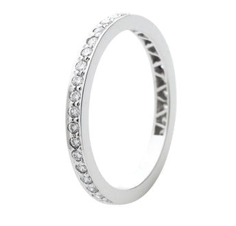 18CT DIAMOND GRAIN BAND