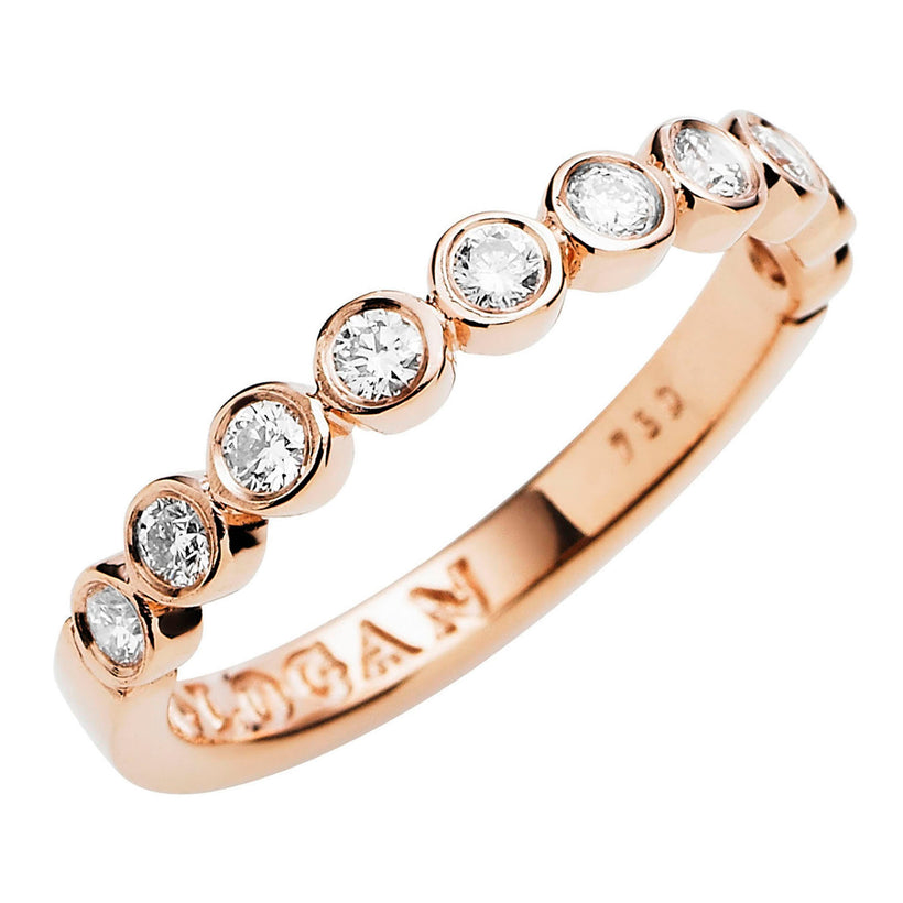 18CT ROSE GOLD DIAMOND CHENIR BAND