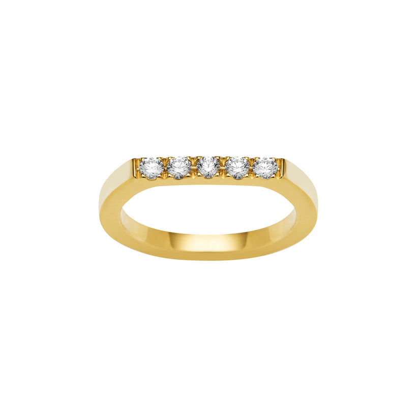 18CT YELLOW GOLD DIAMOND OLA BAND