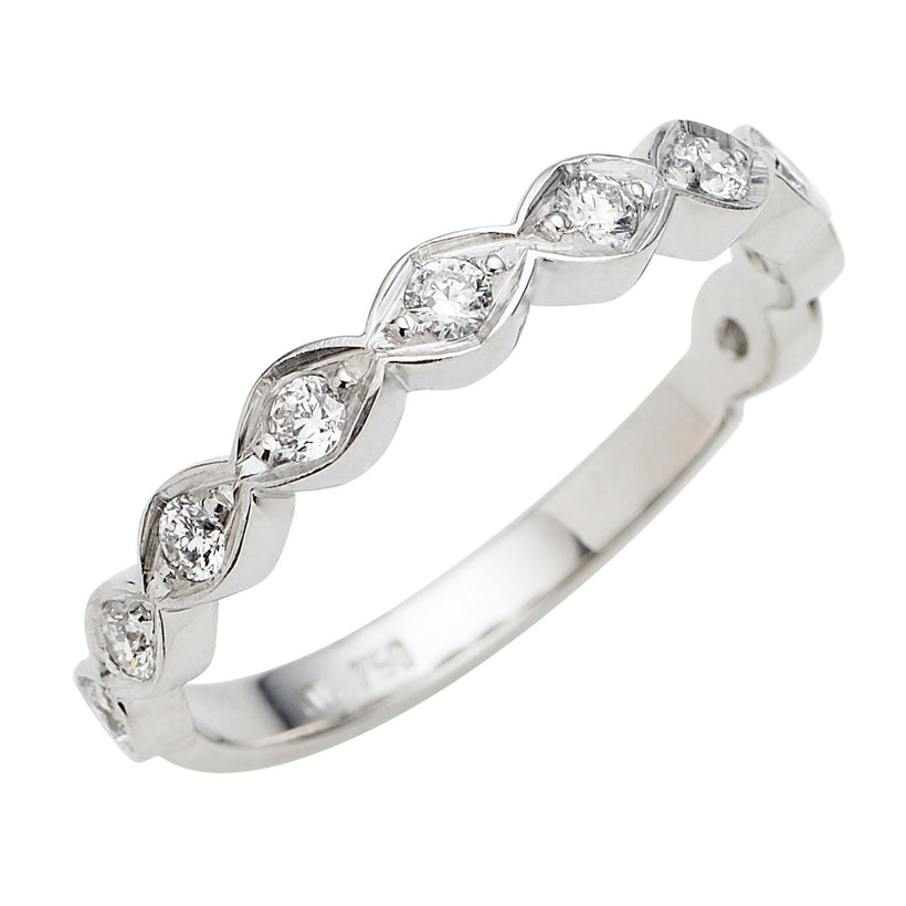 18CT WHITE GOLD DIAMOND CIENEGA BAND