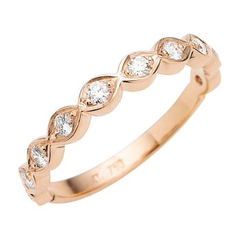 18CT ROSE GOLD DIAMOND CIENEGA BAND