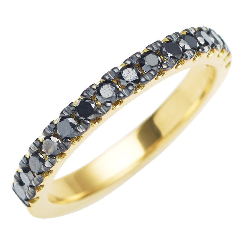 18CT BLACK DIAMOND PICCADILLY BAND