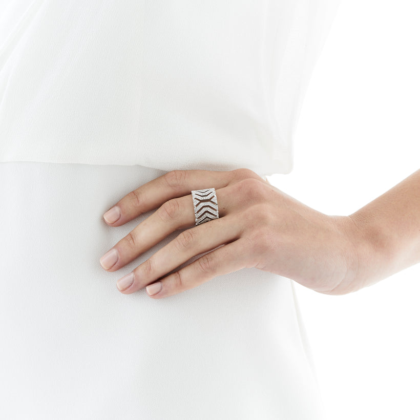 18CT DIAMOND MATRIX RING
