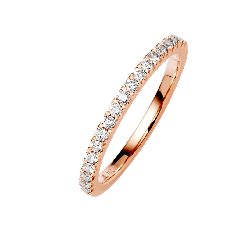 18CT ROSE GOLD DIAMOND PICCADILLY BAND