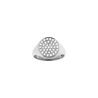 18CT DIAMOND SIGNET RING