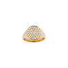 18CT YELLOW GOLD DIAMOND SIGNET RING