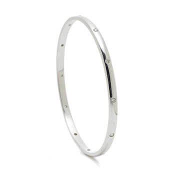 18CT WHITE GOLD DIAMOND BANGLE