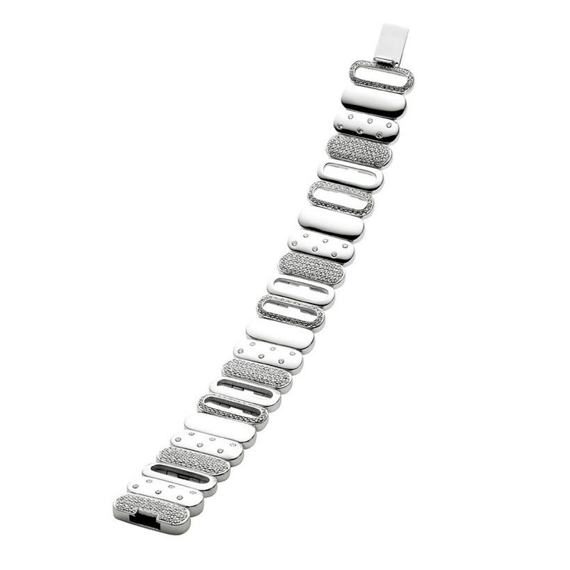 18CT WHITE GOLD ESCALIER DIAMOND BRACELET