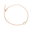 18CT ROSE GOLD DIAMOND MINI CIRCLE BRACELET