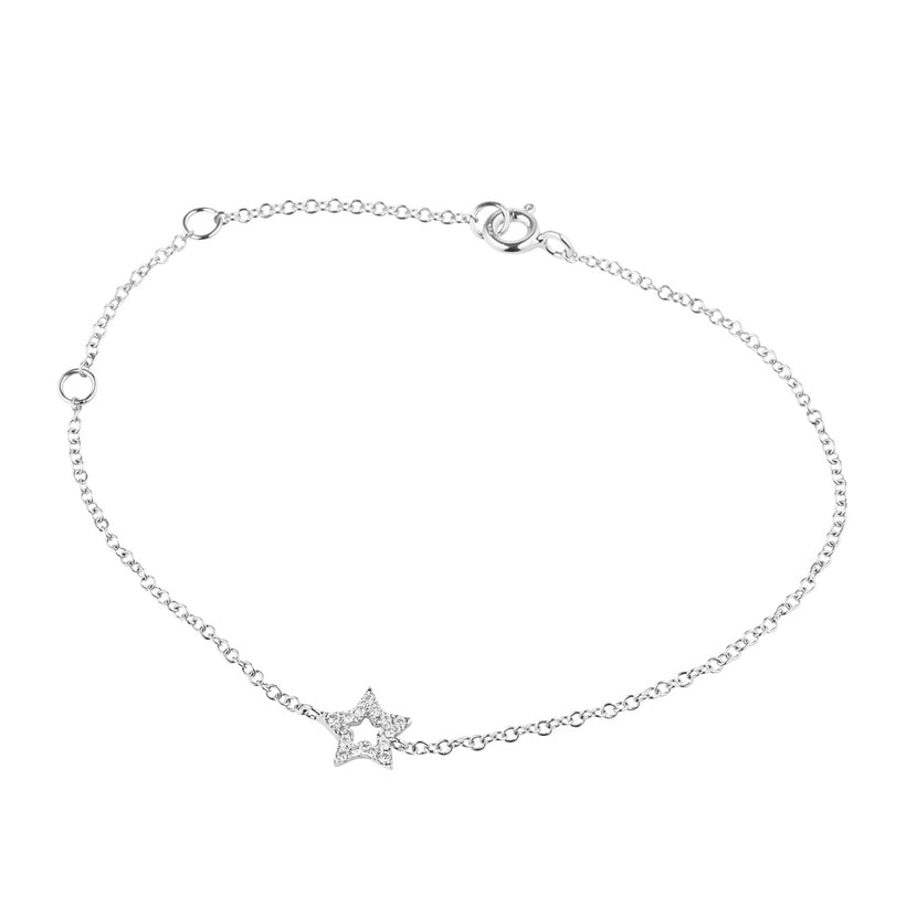 18CT DIAMOND STAR BRACELET