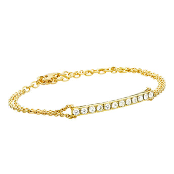 18CT YELLOW GOLD DIAMOND HUDSON BRACELET