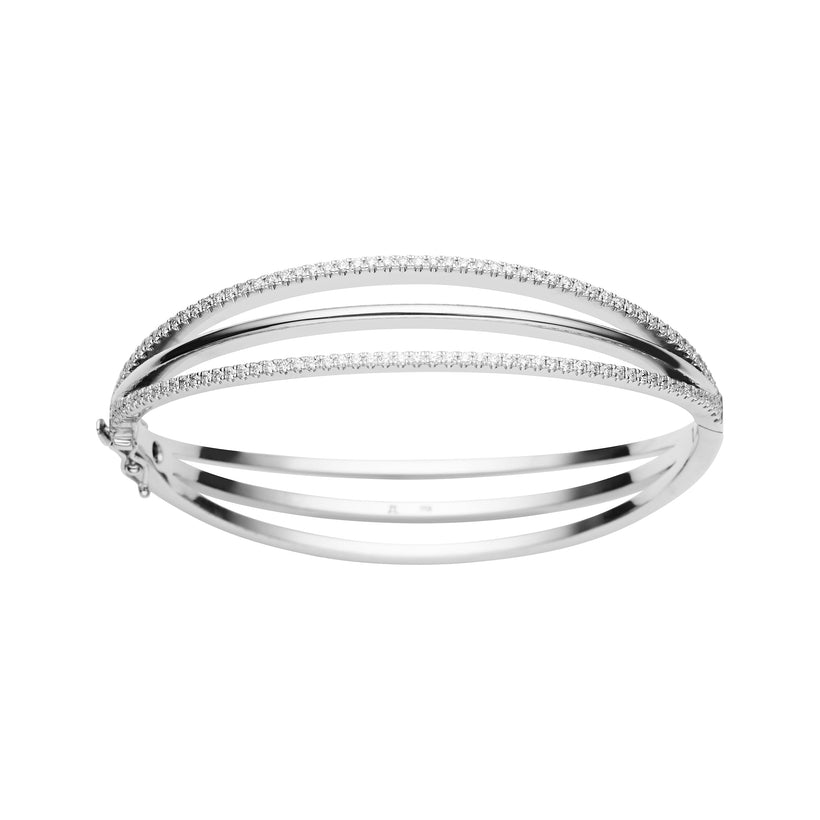 18CT DIAMOND ZIGGY BANGLE