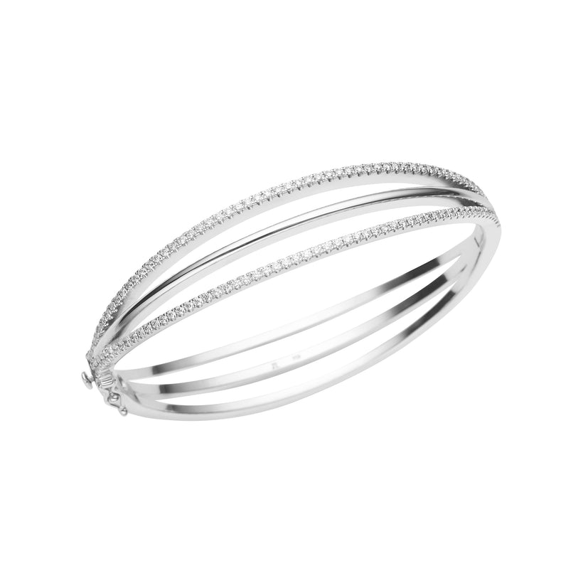 18CT DIAMOND ZIGGY BANGLE