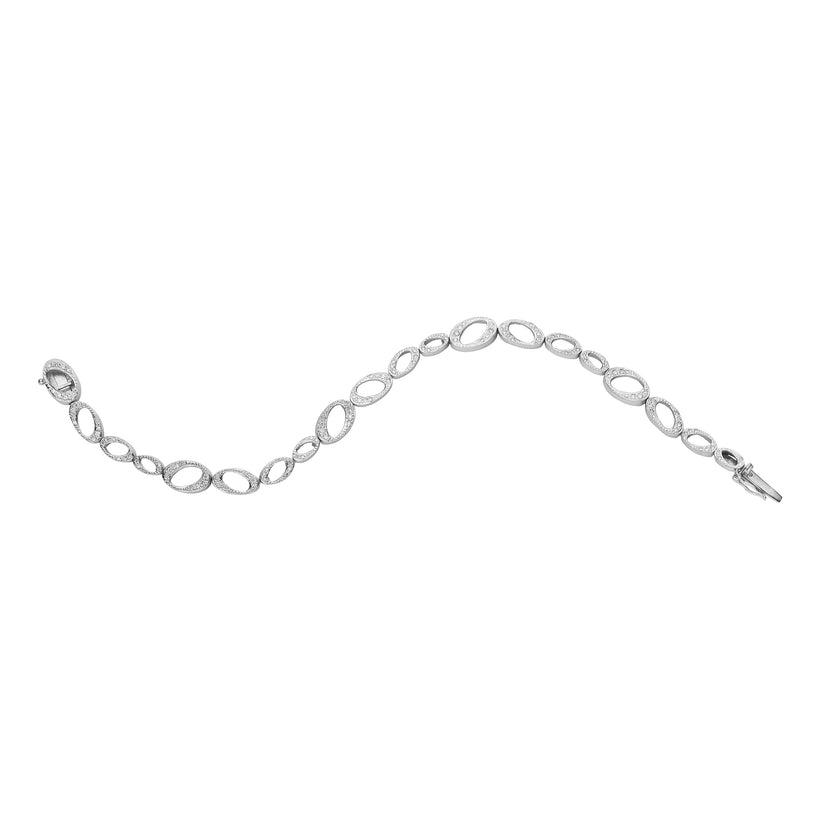 18CT WHITE GOLD DIAMOND FIFI BRACELET