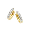 18CT YELLOW GOLD DIAMOND CUFF EARRINGS