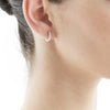 18CT WHITE GOLD DIAMOND CUFF EARRINGS