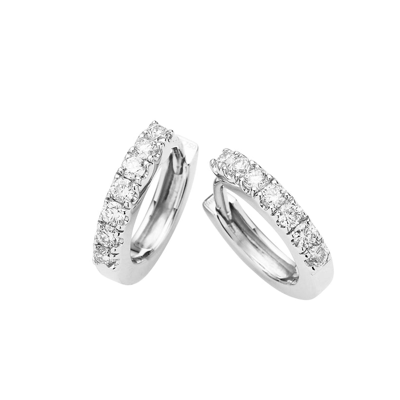 18CT WHITE GOLD 0.32CT DIAMOND  CUFF EARRINGS