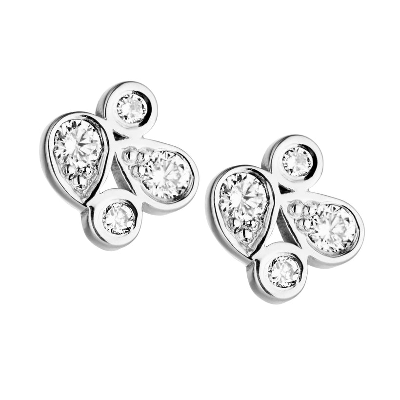 18CT DIAMOND BARCELONA STUD EARRINGS