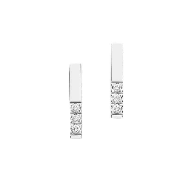 18CT WHITE GOLD DIAMOND JUNO STUD EARRINGS