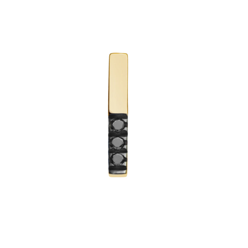 SINGLE 18CT BLACK DIAMOND JUNO STUD EARRING