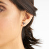 18CT VIVECKE BLACK DIAMOND STUD EARRINGS