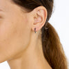 18CT YELLOW GOLD BLACK DIAMOND CUFF EARRINGS