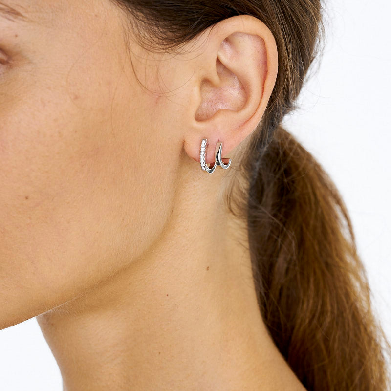 18CT DIAMOND DOPPIO EARRINGS