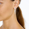 18CT DIAMOND & GREEN AMETHYST TRULLI DETACHABLE EARRINGS