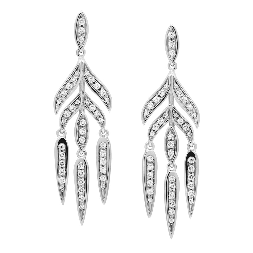 18CT WHITE GOLD MIRELLA DIAMOND EARRINGS