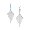 18CT DIAMOND & TRILLIANT AQUAMARINE TILDA EARRINGS