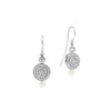 18CT WHITE GOLD DIAMOND & PEARL COPPOLA EARRINGS