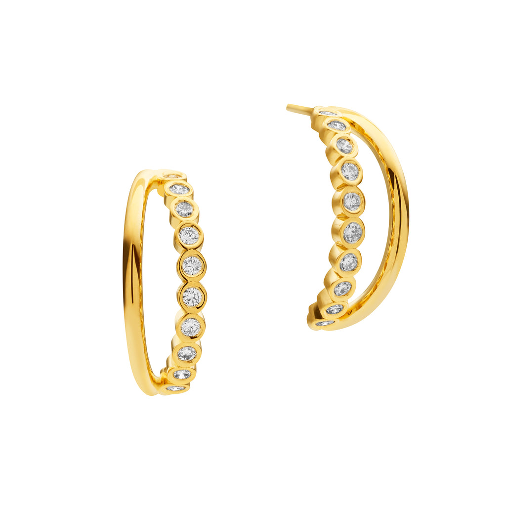 Logan Earrings: White