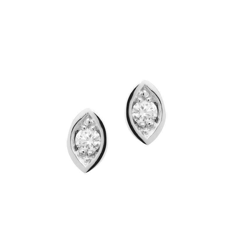 18CT DIAMOND FLEURUS STUD EARRINGS