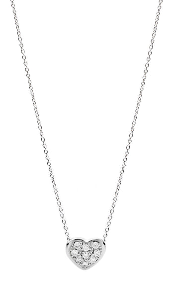 18CT DIAMOND PAVE HEART PENDANT