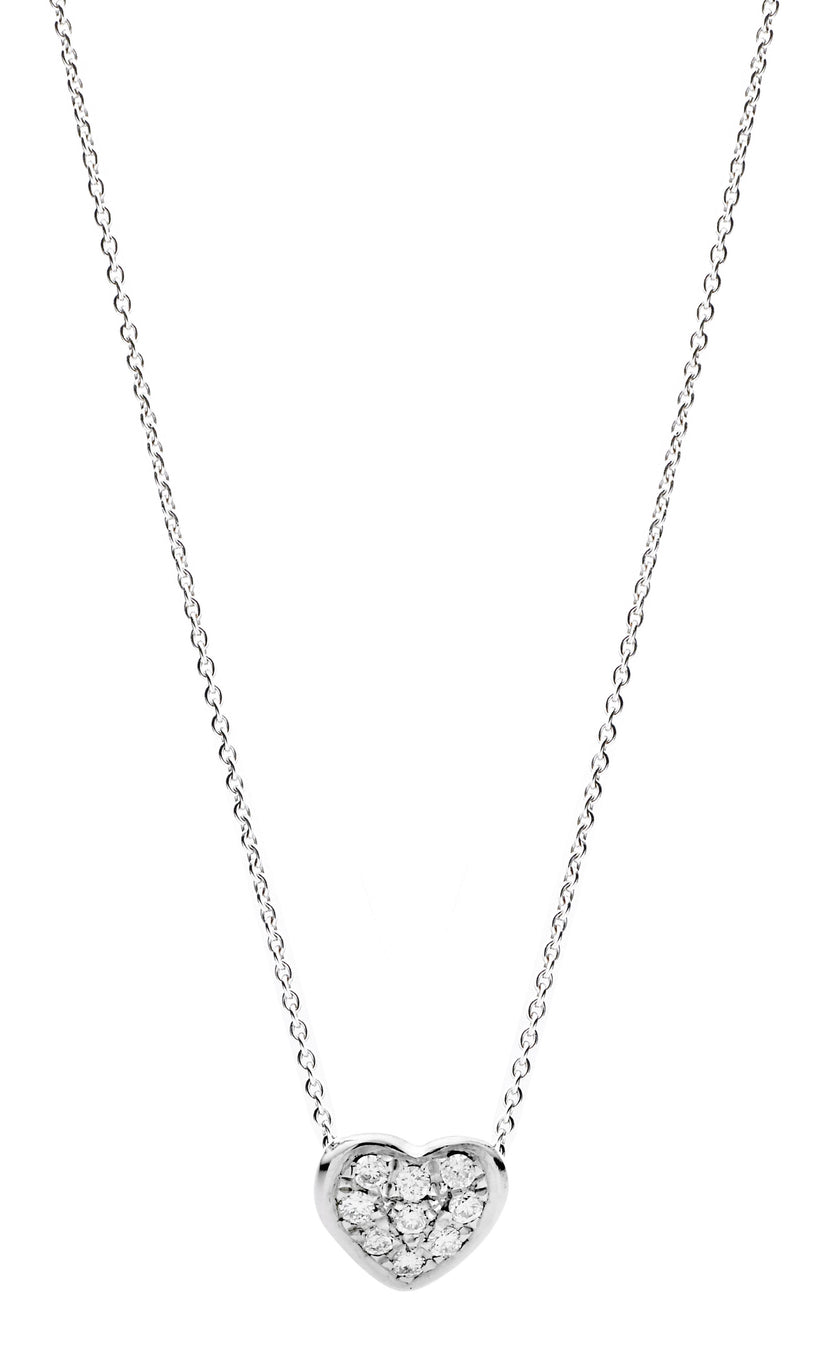 Pave store heart pendant