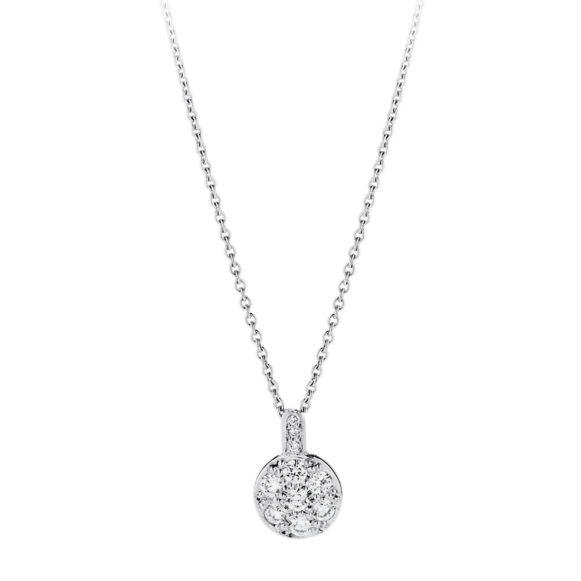 18CT DIAMOND SNOWBALL PENDANT