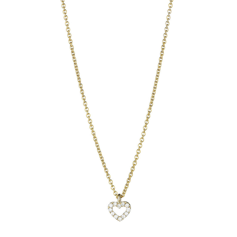 14K Yellow Gold Open Heart Necklace – LTB JEWELRY