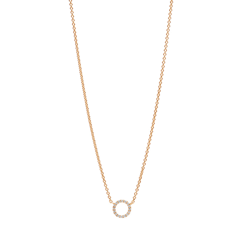 Buy Artificial Stone and 925 Sterling Silver CIRCLE NECKLACE IN ROSE GOLD  at Amazon.in