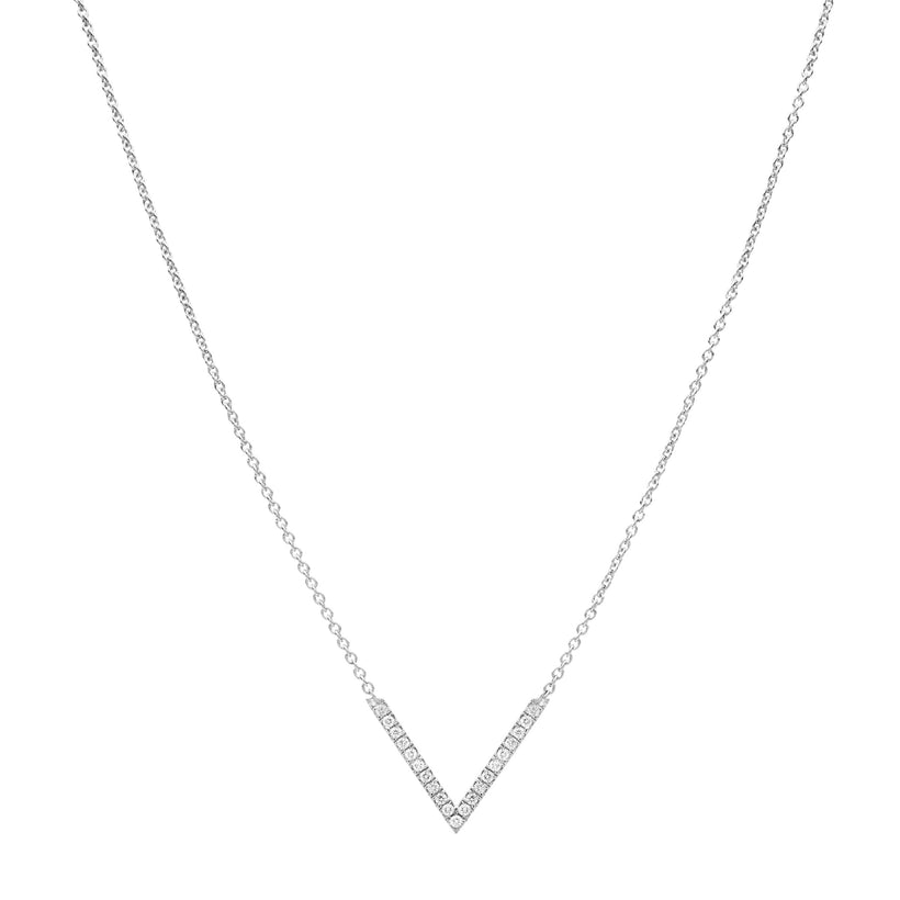 18CT WHITE GOLD DIAMOND VIVECKE PENDANT