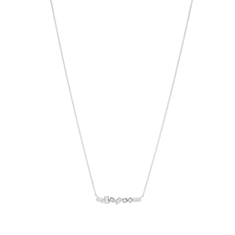 18CT WHITE GOLD DIAMOND GRETA PENDANT